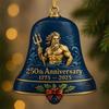 Vintage Christmas Tree Bell Ornament 250th Anniversary Bell Hanging Decoration For Holiday Tree Mantels Decorations