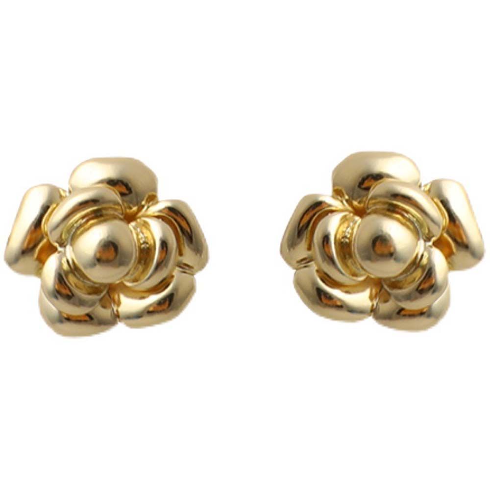 

Вечеринка Свадебный Подарок Женские серьги Серьги-гвоздики в корейском стиле Подвески для ушей Серьги с цветком камелии золотой