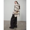 Imported Merino Lamb Fur Striped Coat
