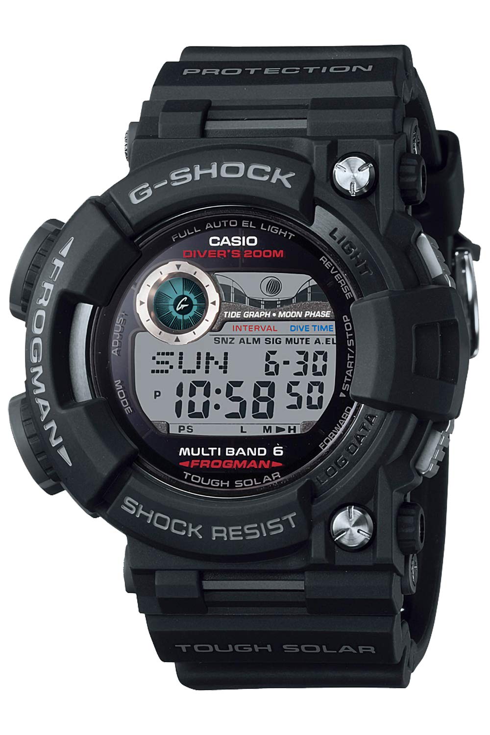 

[Casio] Годинник G-Shock [Внутрішній Оригінальний Продукт] Годинник для Дайвінгу FROGMAN Радіо Сонячний GWF-1000-1JF Чоловічий Чорний