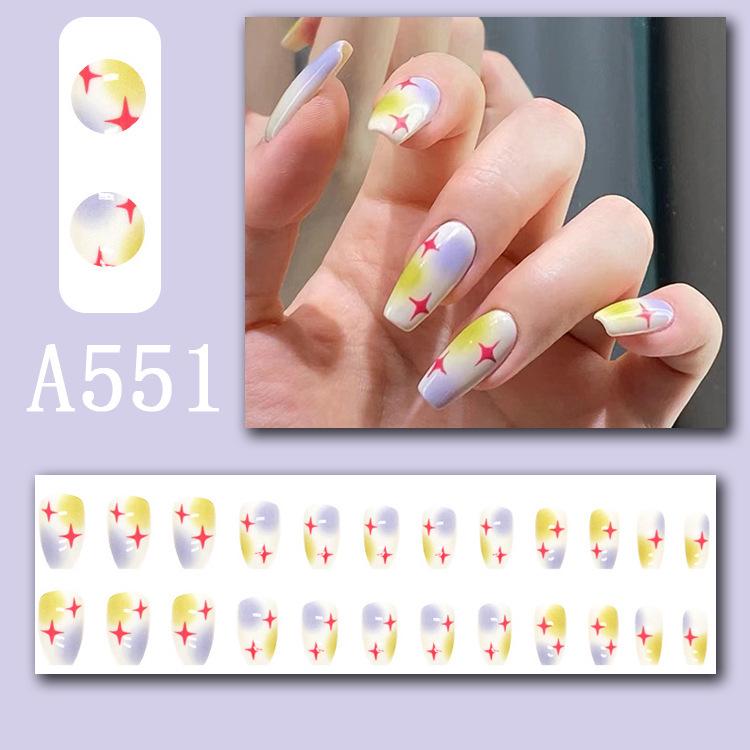 Summer Fresh French Line Cool Style Detachable Nail Art Tips