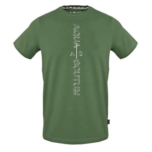 Aquascutum Mens Vertical Logo T-Shirt