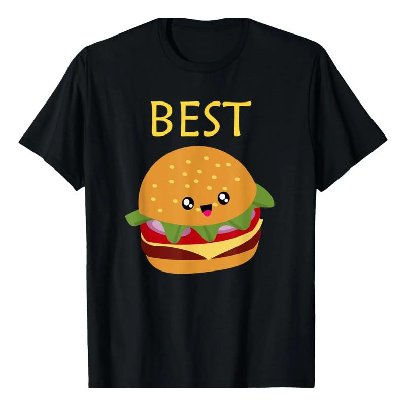 Set A Juego, Camiseta De Hamburguesa Y Patatas Fritas, Camis S