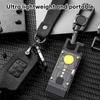 Solarladung LED COB Schlüsselanhängerlicht Typ-C USB Wiederaufladbare Tragbare Taschenlampe Eingebauter Akku Wasserdicht für Stromausfall Notfall