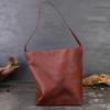 Johnature Borsa da Donna Retro di Grande Capacità Borsa a Tote in Vera Pelle Borsa a Spalla Versatile in Morbida Pelle di Mucca