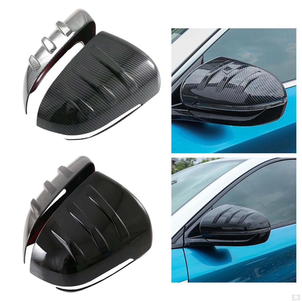 Rearview Mirror Cover Easy to Install Professional Exterior Accessories Black Protection