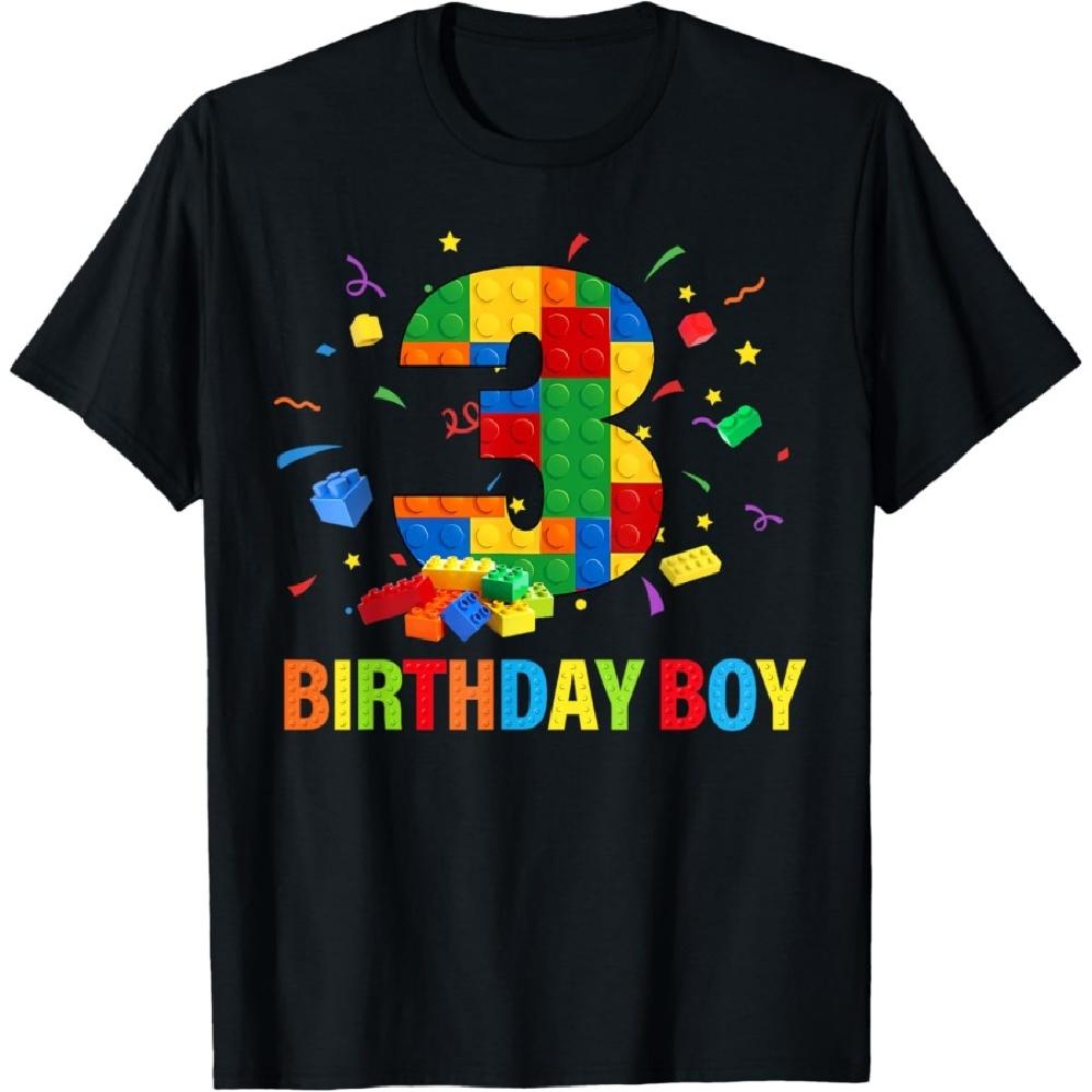 

3nd Building Blocks Birthday Boy 3 Years Old Boy Kid Son T-Shirt XXXXXL