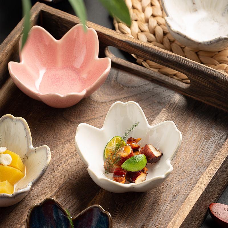 Doreen Japanese Style Ceramic Flower Condiment Dish