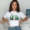 Soccer Mom Print Unisexs Tee Shirt Short Sleeve Fashion Girls Tshirt Casual Round Neck Tees Top Summer Football Clothing