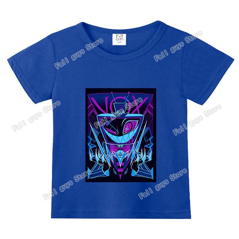 Hazbins Hotel Series Boys Girls TShirt Cute Kids Short Sleeve Tops Cartoon Print Child Clothing Summer Funny Birthday Gifts