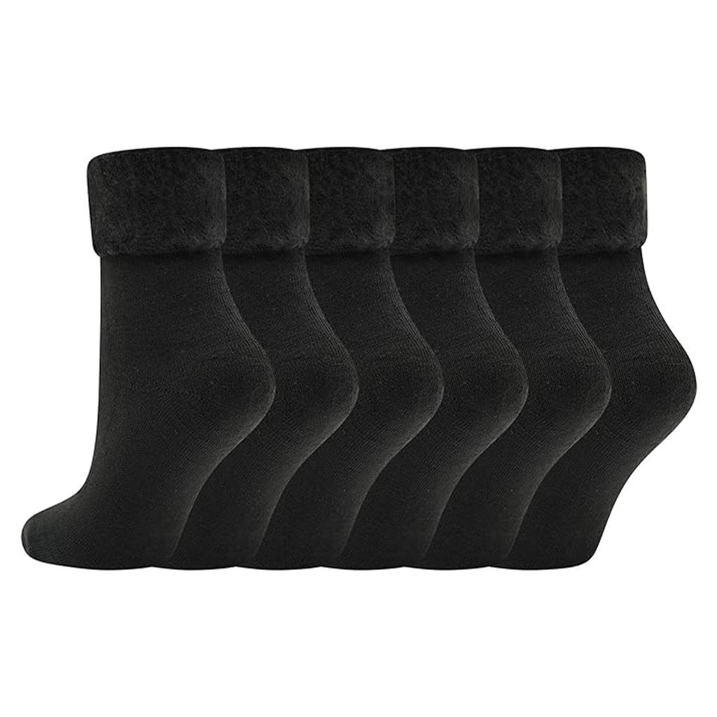 Soxy Womens/Ladies Thermal Fleece Socks (Pack of 6)