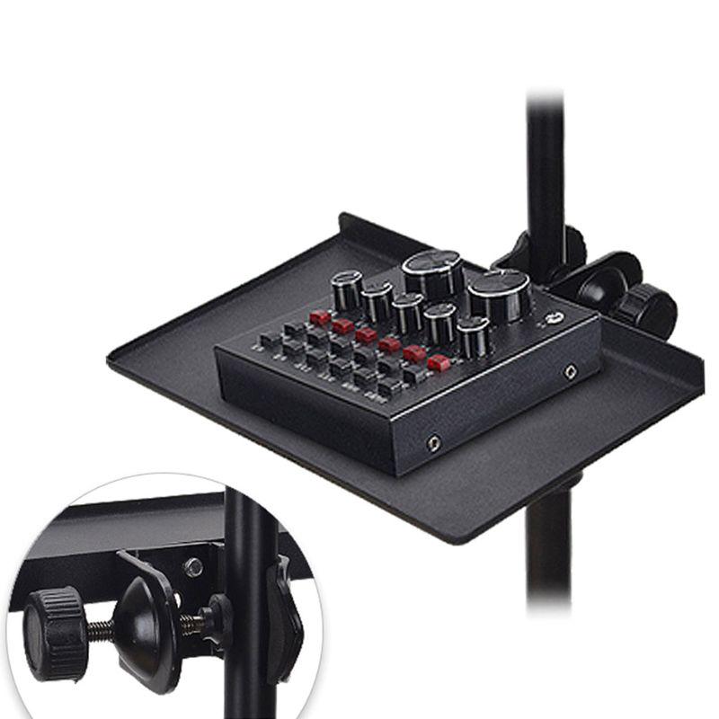 Portable Adjustable Shelf Organizer Expandable Outdoor Karaoke Equipment Clip Broadcast Stand Tray Sound Card Tray