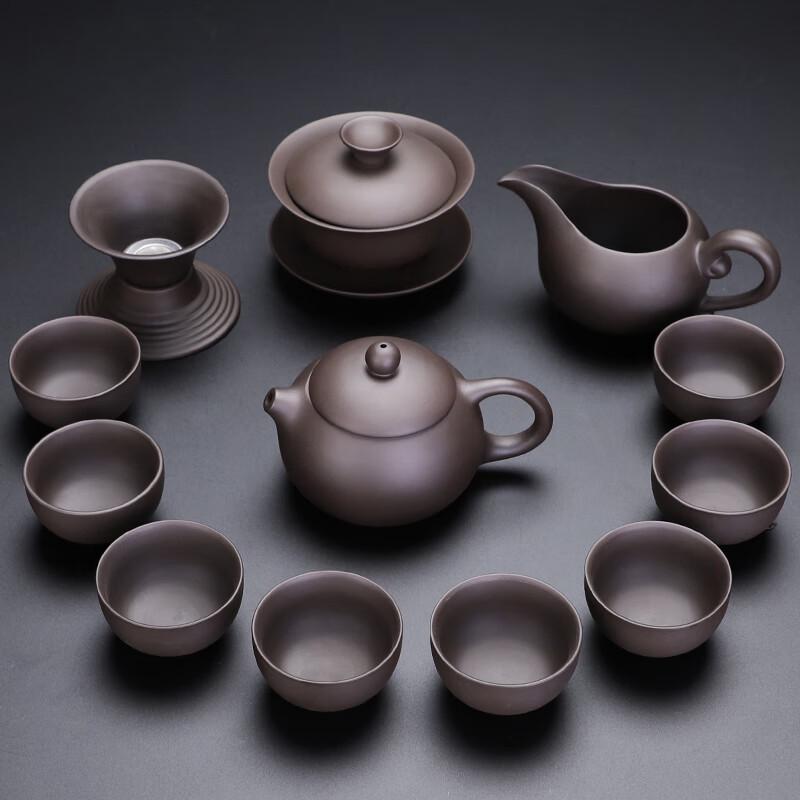 Lainuo Black Zisha 12-Piece Tea Set