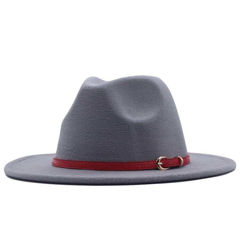 Women's Wool Fedora Hat with Flat Brim - Autumn/Winter Accessory in Solid Black Jazz Style
