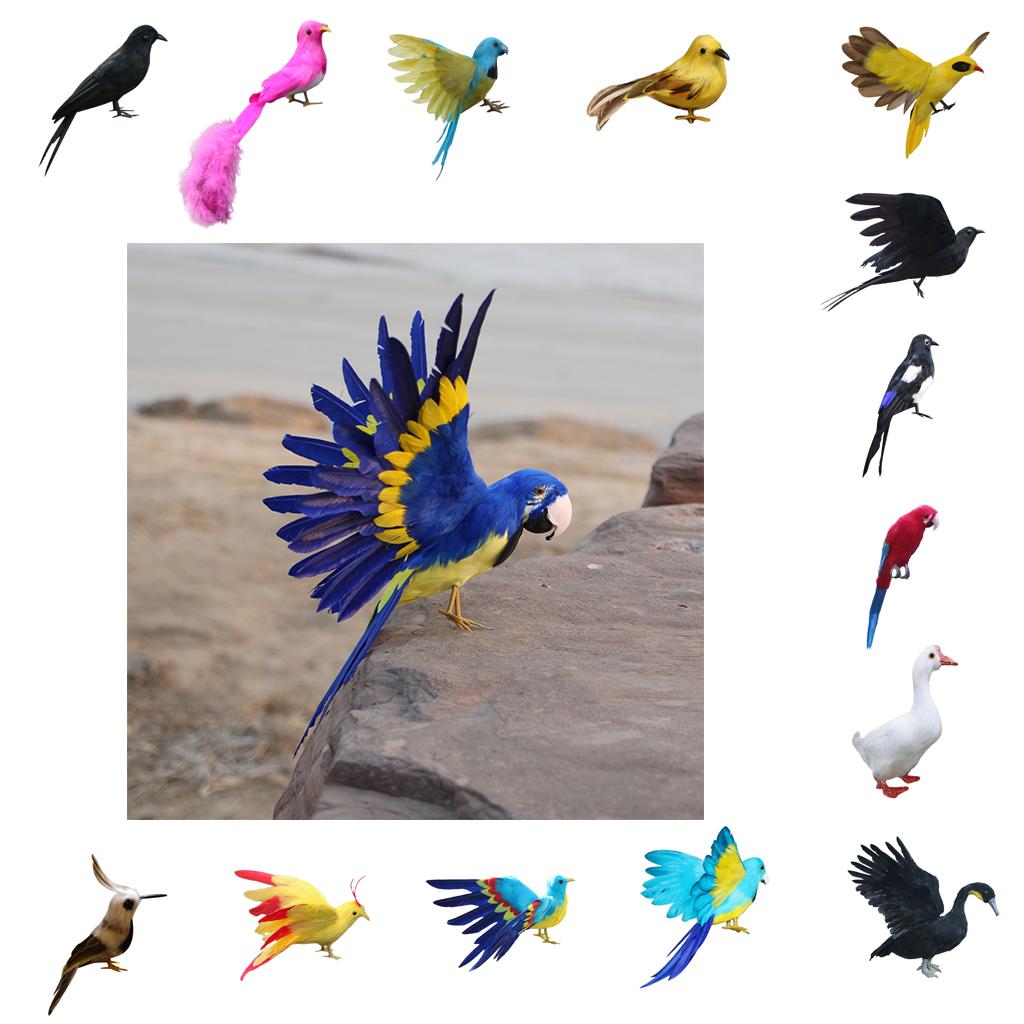Künstliche Feder Vögel Dekorationen Handwerk Geschenk Ornamente 15