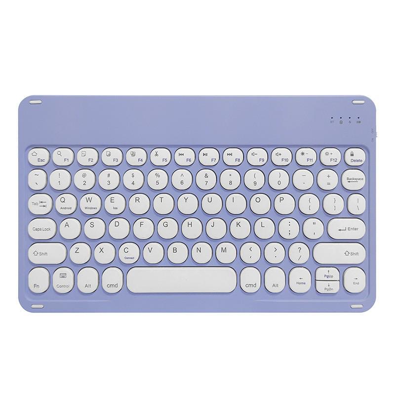 Round Keycaps Bluetooth Keyboard & Mouse Set for iPad 10/Tablet/Phone - Magnetic Suction, Compatible with Thai & French Languages 10-inch Keyboard