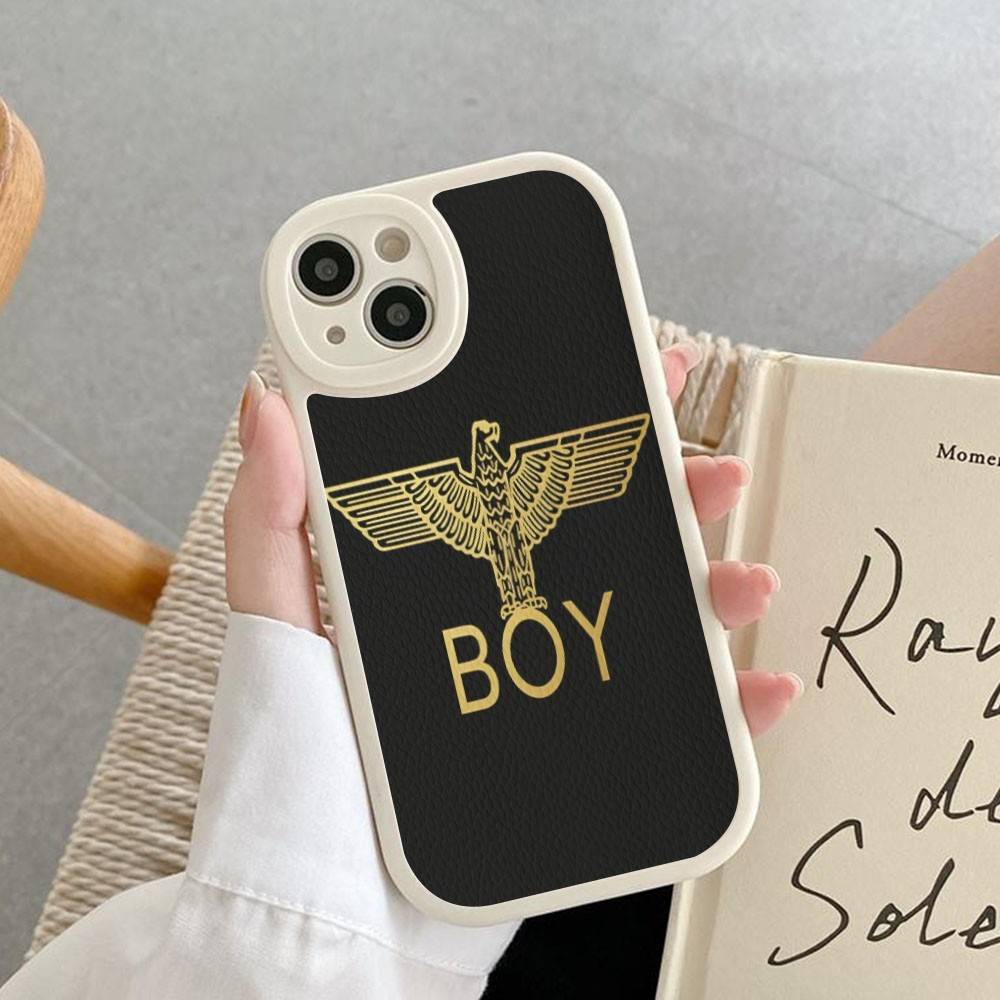 Classic B-Boy L-London Logo Phone Case For IPhone 16 15 14 13 Pro Max 11 12 Plus Leather Silicone Cover