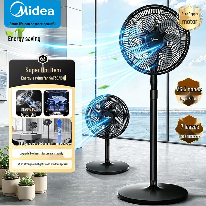 Midea 7-Blade Quiet Pedestal Fan