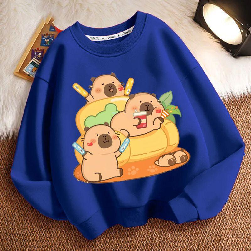 Children's Fashion Capibara Hoodies, Spring and Autumn Boys' and Girls' Casual Hoodies