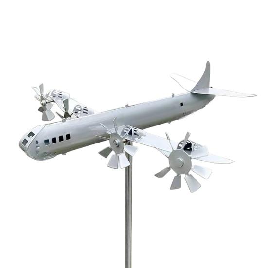 Wind Spinner Submarine Style Yard Spinner with Rotating Blades Outdoor Metal Kinetic