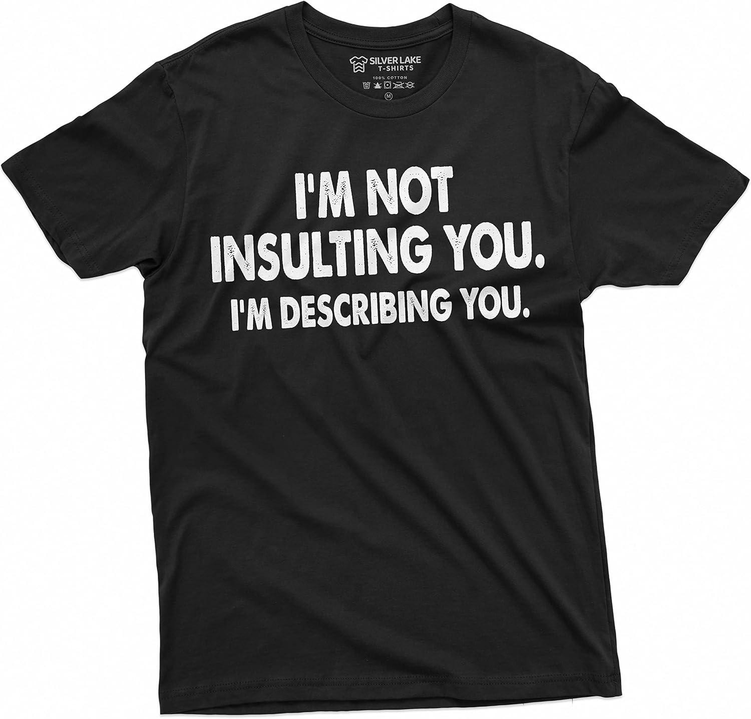 

Men s Funny I am not Insulting You T-Shirt Humorous Saying Text Tee Shirt XXXXXL чорний