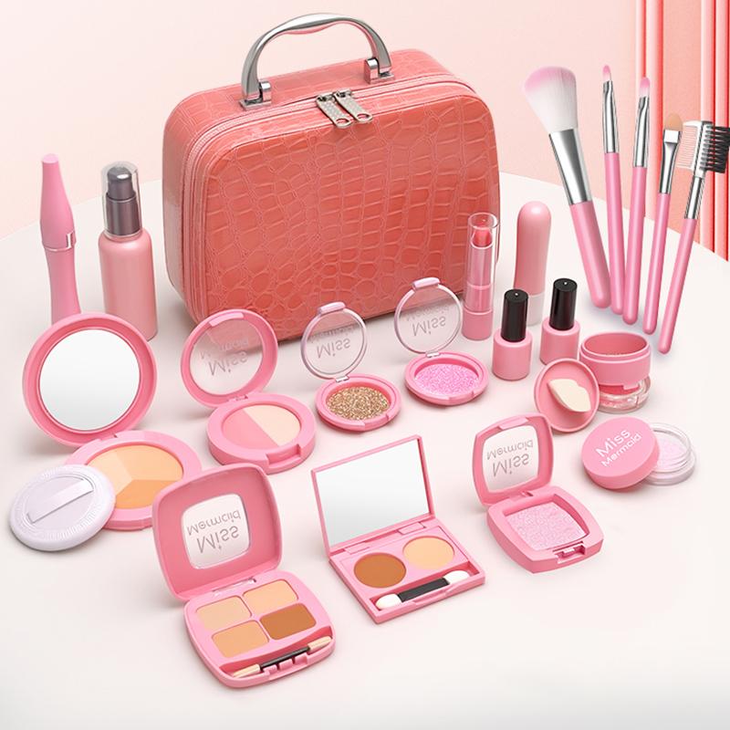 Çocuk Oyuncakları Simülasyon Kozmetik Seti Makyaj Oyuncakları Kız Oyun Evi Simülasyon Makyaj Eğitici Oyuncaklar Kızlar için Eğlenceli Oyun
