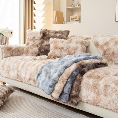 Winter Sofa Covers Towel Soft Plush Couch Cover For Living Room Bay Window Pad L-shaped Sofa Decor