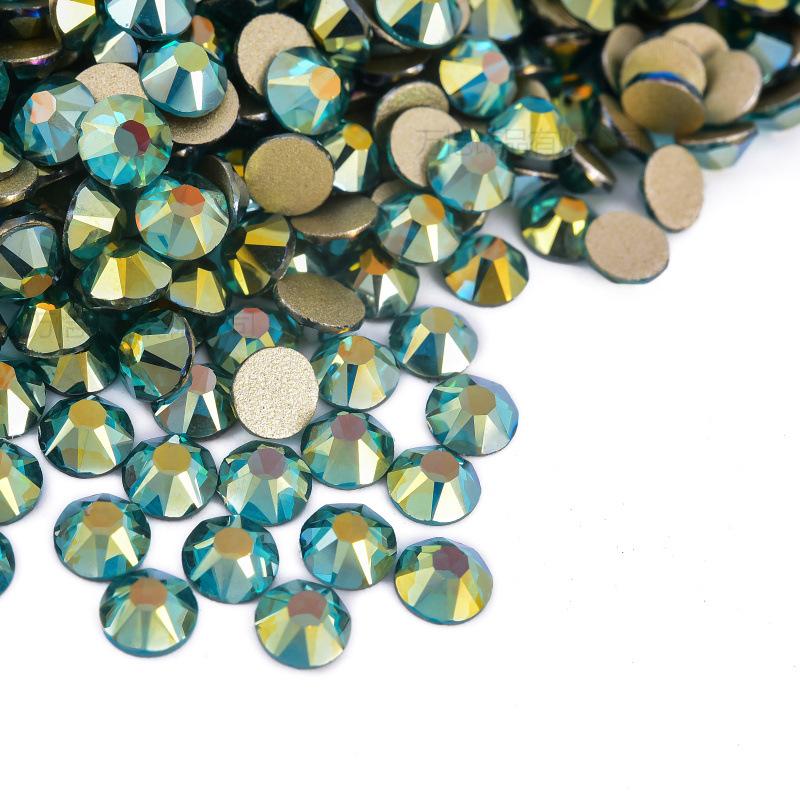 16 Cut Sides Eight Big And Eight Small Imitation Austrian Flat Bottom Drill Nail Drill Ab Color Diy Mobile Phone Case Glass Accessories Rhinestone