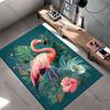 Flamingo surrounded by tropical plants carpet Yoga living room room decor children's crawling mat doormat area rug