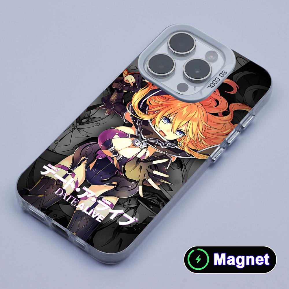 Date a Live Yamai Kaguya White Translucent MagSafe Mobile Phone Case for iPhone 17 16 15 14 13 12 11 X XR XS Air Pro Max Plus