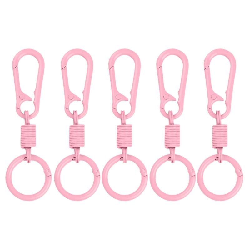 5Pcs Lobsters Clasp Hook Key Rings Buckle Light Weight Zincs Alloys Carabiner Keychains for Hiking Travel Daily Carry