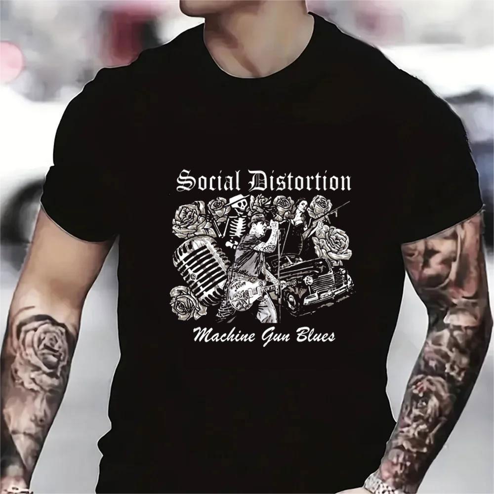 Men Hiphop T Shirt Summer Brand Vintage Tshirt New Social Distortion Skelly Unisex Oneck Woman Tee Shirts Short Sleeve
