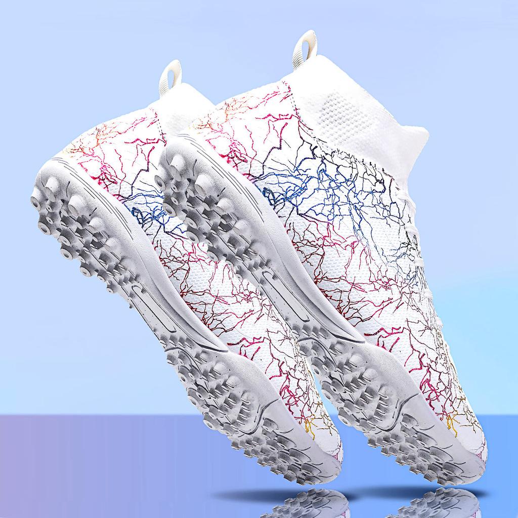 New Football Shoes Men's and Women's TF Broken Nail Sneakers Youth Breathable Training Shoes Artificial Sports Training Shoes