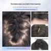 Hand-Knitted Fluffy Real Hair Topper for Women: Conceal White Hair, Invisible Hair Replacement.