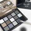 15-Farben Night Knight Smoky Lidschattenpalette: Schwarz-Grauer Zement, Reines Verlangen, Punk Lolita Europäischer Stil