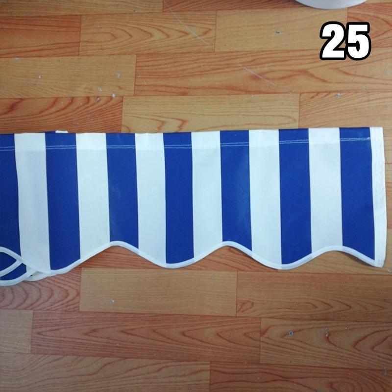 Tendalino Ondulato Impermeabile Tenda Parasole Tenda da Patio Sostituzione Banner Negozio Telo Tenda Parasole Durevole Strisce Grigio Beige