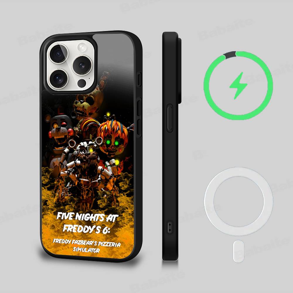 F-FNAF Five-nights-At-Freddys Magnetic For Magsafe Phone Case For iPhone 17 Air 16 Pro Max 15 14 13 12 11 Protective Cover