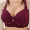 New Non-magnetic Thin Cup Glossy Fat Mm Bra Large Size No Underwire Comfortable Breathable Gathered Women's Underwear