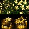 6.5M 30LED Solar String Sakura Lights LED Outdoor Waterproof Festival Garden Decorative Lights Christmas Tree Decorative Lights