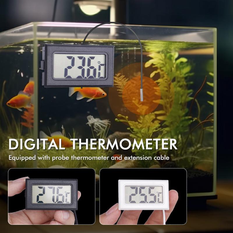 Mini Digital LCD Thermometer With Probe Indoor Convenient Temperature Sensor For Aquarium Fish Tank Home Fridge Thermometer