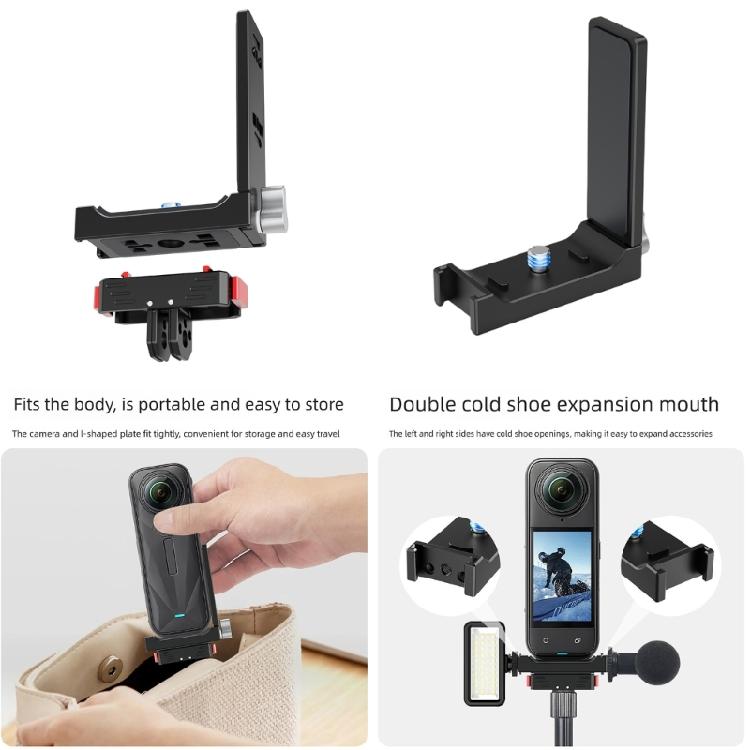 Rotatable Magnetic Camera Mount For Sports Recording Lightweight Aluminum Construction With Cold Shoe Slots