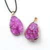 Fashion Irregular Raw Stone Crystal Necklace Healing Natural Stone Pendant Druzy Necklace Jewelry