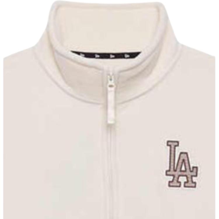 New Era MLB Los Angeles Dodgers Craft Reconstruction Series Letter Zip Collar Long Sleeve Jacket Unisex Jacket Ivory 14450467