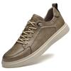 2026 Spring Men's Genuine Leather Shoes High Quality Black Soft Sole Flat Casual Shoes Outdoor Oxford Shoes Mens Sports Shoe Men