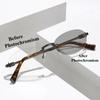Frameless Light Sensitive Color Changing/anti Blue Light Glasses High End Fashion Glasses Multiple Choice Comfortable Durable