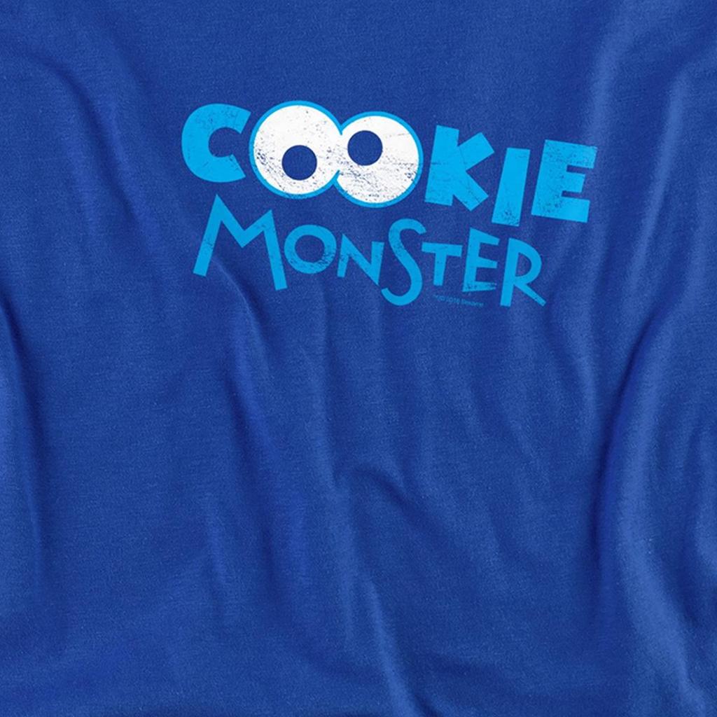 Sesame Street Unisex Adult Cookie Monster Eyes Long-Sleeved T-Shirt