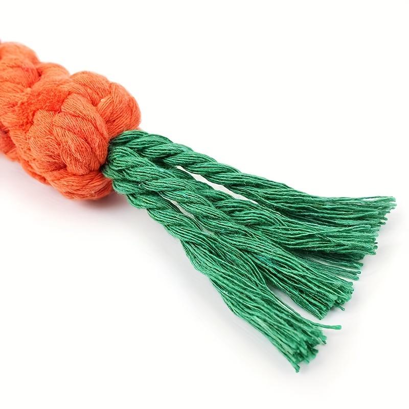 Chew Toys for Small Dogs Cleaning Teeth Dog Toys Bite Resistant Pet Dog Puppy Carrot Cotton Rope Pet Playing Toy Accessories