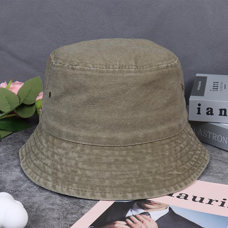 Old washed denim bucket hat spring and autumn summer basin hat versatile denim men's and women's retro