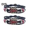2/3 ks Náramek na punkovou kytaru Retro umělá kůže Zinková slitina Rock Music Náramek Ručně vyrobený pletený vícevrstvý zavinovací náramek pro muže