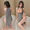 Chinese Style Slim High Slit Leg Cheongsam Qipao Dresses Sexy Bodycon Long Sexy Mini Dress for Women White Backless Night